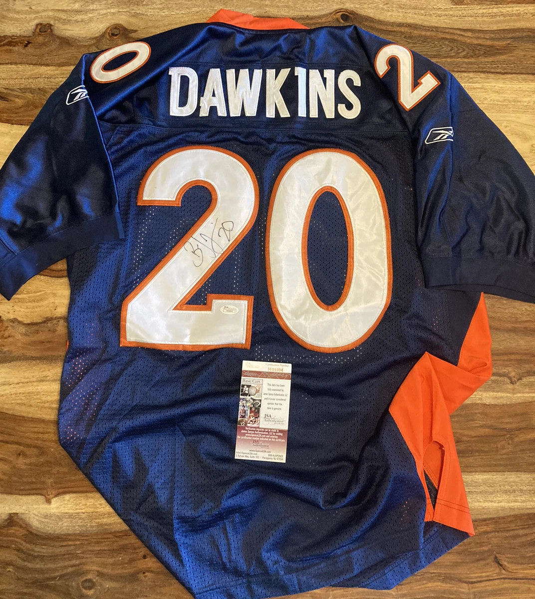 BRIAN DAWKINS Denver Broncos 20 Signed On Field Jersey Autographed w JSA COA
