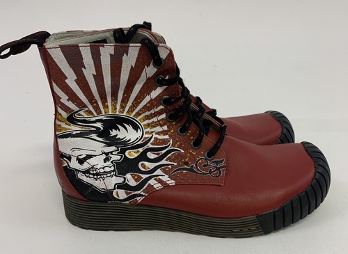 red canvas dr martens