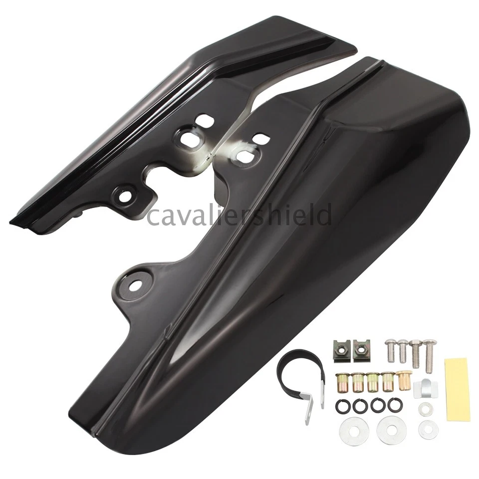 Deflector de aire de cuadro medio negro para Harley Touring Electra Glide Road King 01-2008 Foto 3 de 4