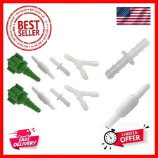 8pk Oxygen Tubing Connector Kit 2ea Straight, Swivel, Y, Christmas Tree