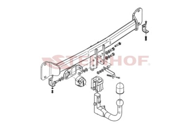 Gancio traino adatto per BMW Serie 2 Gran Tourer F46 15-20 + kit el. 7p