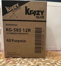 New Instant Krazy Glue All Purpose Tube Pack Of  12 - 0.07 oz Each