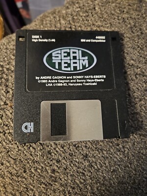 Seal Team IBM Pc Game Vintage 1993 Disc One Only! Missing Disc 2! 3.5 In Floppy!
