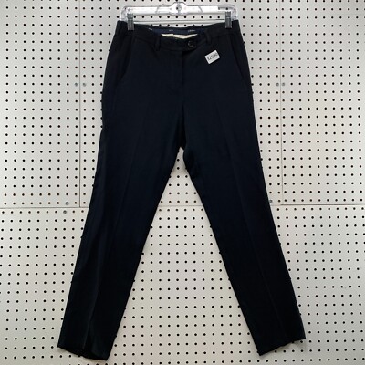 S Max Mara Trousers Pants Black Womens Size 8 30x29.5 Tapered Business