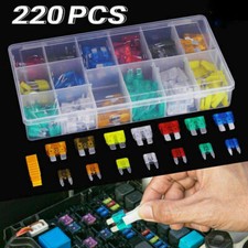220pc Blade Fuse Assortment Auto Car Truck Motorcycle FUSES Kit ATC ATO ATM Set