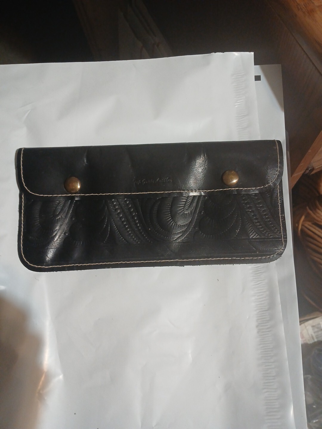 Top Grain Embossed Leather Bifold Wallet for Men