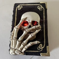 Halloween Light Up LED Skeleton Potions Poisons Spells Book Decor Prop gothic