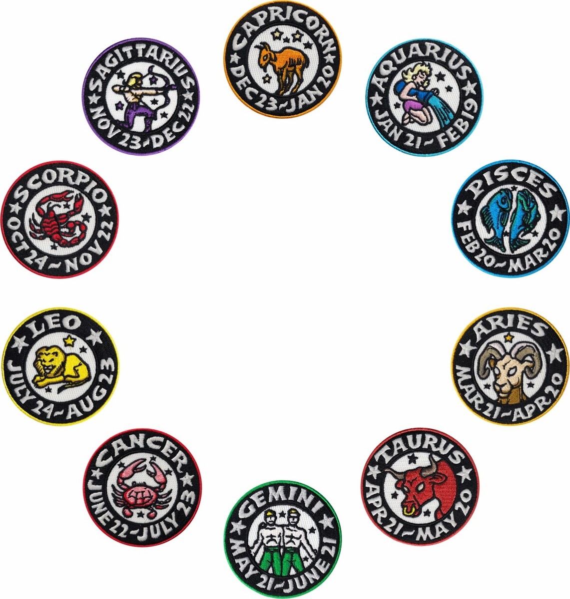Patch - Gemini Zodiac Astrology Star Zoltan GLOW IN THE DARK