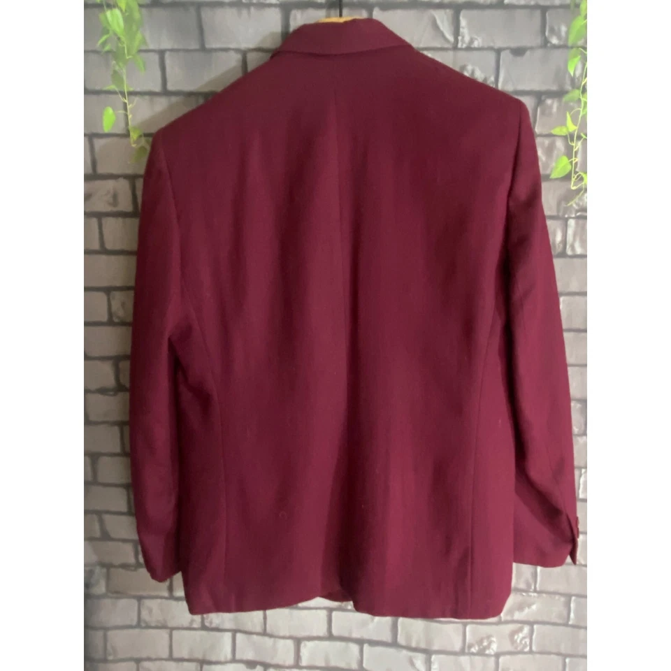 Joseph A. Blazer Banks Merlot Lana Un Botón 12 Foto 2 de 4