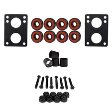 Amphetamine ABEC 5 Bearings + Longboard 1/4 Ruber Riser Pads + Spacers + 1.25 Ha