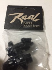 REAL Brake Lever Barrel Adjuster 10 mm Anodized Black Vintage NOS, 2 