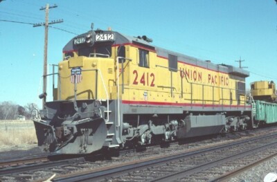 UP 2412 C30-7 HERSHEY NE (UNION PACIFIC) ORIGINAL DIA 03-26-90 T15-4