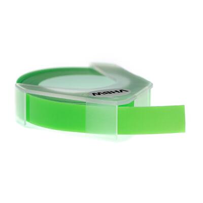 3D Schriftband für Dymo Organizer Xpress 12965 Weiß/Neon-Grün 9mm 3m