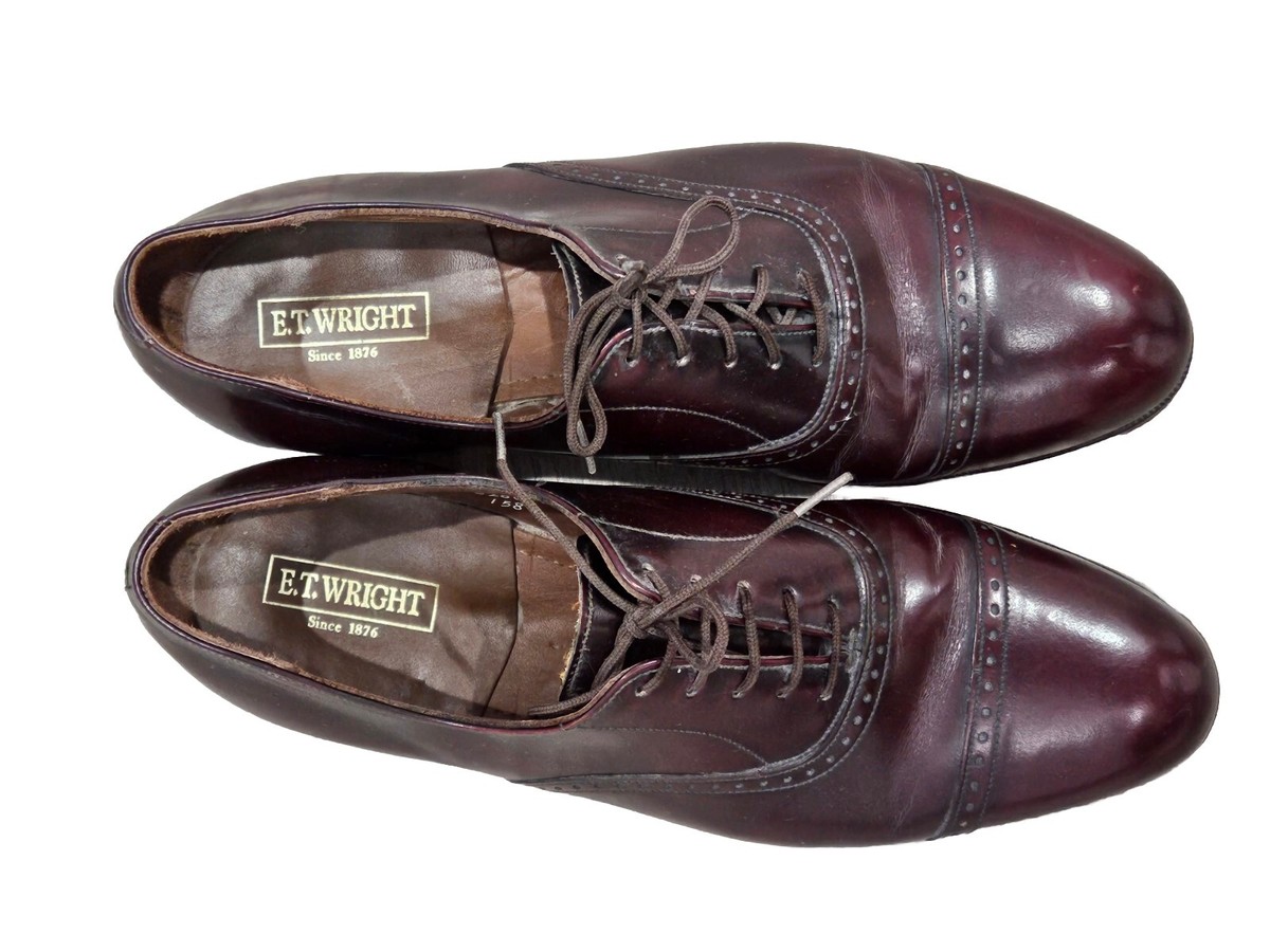 ET Wright Shoes Mens 10 Oxford Dress Leather Formal Classic