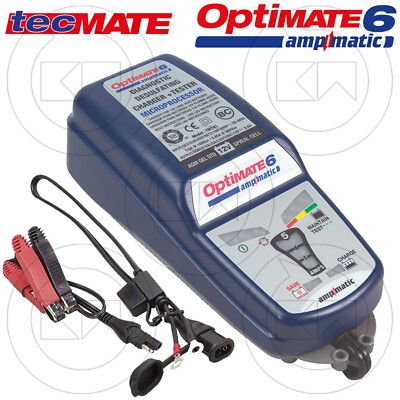 NEU UNIVERSAL MOTORRAD LADEGERÄT TECMATE OPTIMATE 6 AMPMATIC TM180