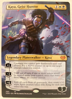 Magic: The Gathering - Kaya, Geist Hunter Borderless Planeswalker Card (280) From Innistrad: Crimson Vow - View #7