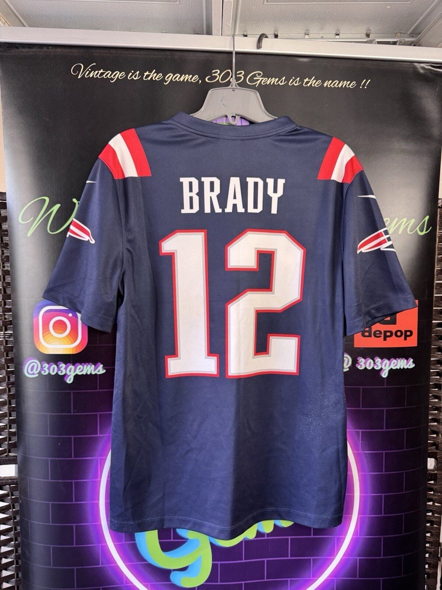 ビンテージ　New England Patriots 12番 ユニフォーム L New England Patriots #12 TOM BRADY Throwback Jersey NWT Nike