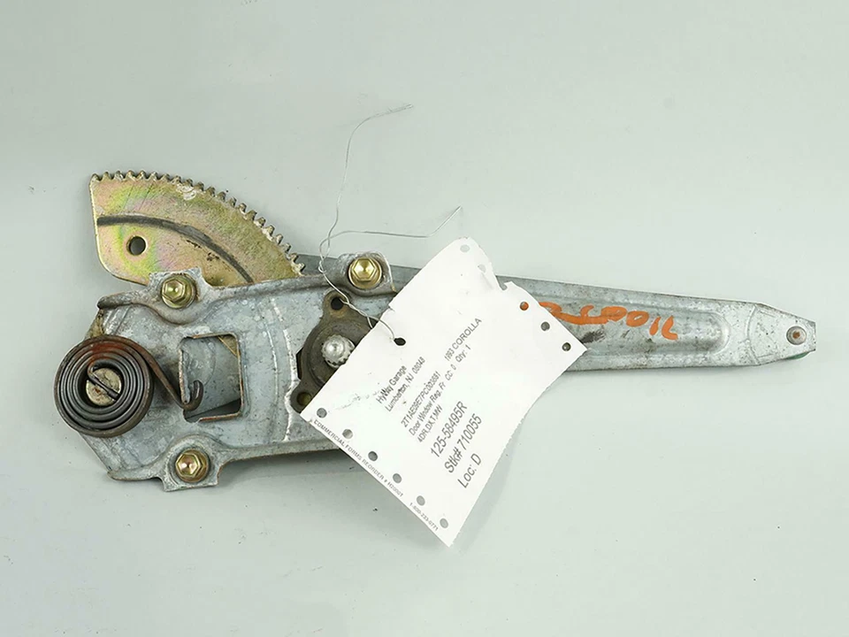 1993 - 1997 Toyota Corolla Window Regulator Door Rear Left Side Lh Driver Oem Foto 2 de 4