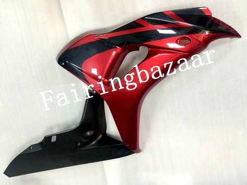 Fit for 2006 2007 CBR1000RR Black Metallic Candy Red ABS Injection Fairing Kit - Picture 4 of 7
