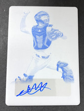 2021 LEAF PERFECT GAME ROSS HIGHFILL AUTO 1/1 CYAN PRINTING PLATE