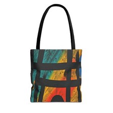Colorful Abstract Art Tote Bag, Stylish Reusable Bag, Eco-Friendly Gift, Beach,