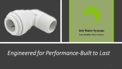 John Guest RO Male Elbow Water Fitting (3/8'' QC x 1/4'' NPT)