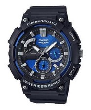 Casio MCW200H-2AV, Men's Chronograph Watch, 100 Meter WR, Black Resin, Date,NEW
