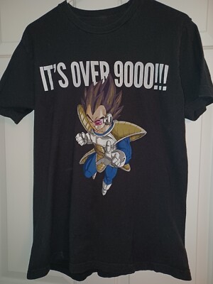 Dragon Ball Z It's Over 9000!!! T-shirt Black Size MEDIUM | eBay