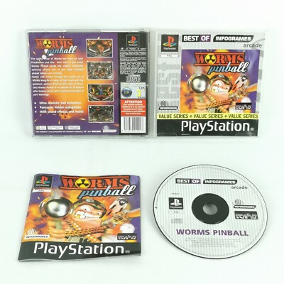 Worms Pinball Value Series PS1 Playstation 1 Komplett PAL