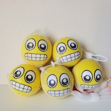 Lot of 5 Stress Reliever Balls Approximately 2.25" Emoji Stressed Frown Favors