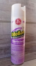 2 pk  OdoBan LAVENDER Aerosol Disinfectant Fabric Air Freshener 910101-14A