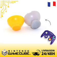 2x Stick Analogique Manette Game Cube Pièce Réparation - Joystick Gris & Jaune