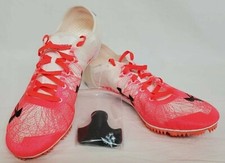 UNDER ARMOUR UA SpeedForm Miler Pro 2 White Solar Red Track Spike Shoes Mens 9