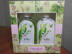 Crabtree & Evelyn LILY 8.5 oz Bath Shower Gel & Body Lotion 2 pc Set NIP