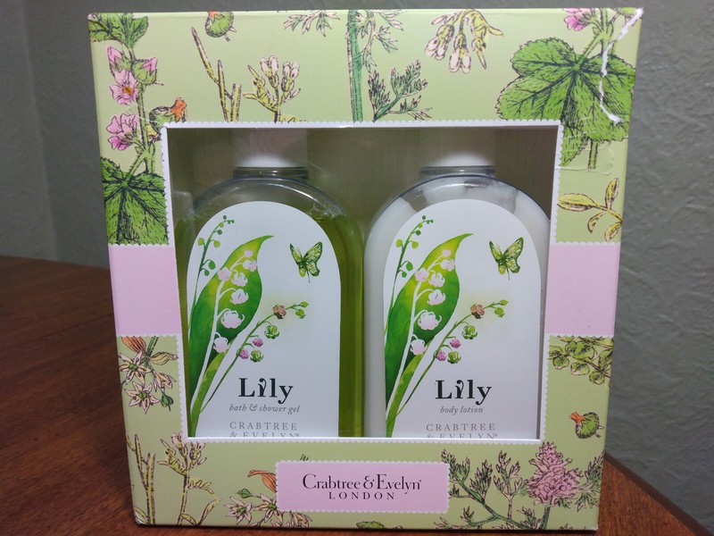 Crabtree & Evelyn LILY 8.5 oz Bath Shower Gel & Body Lotion 2 pc Set NIP