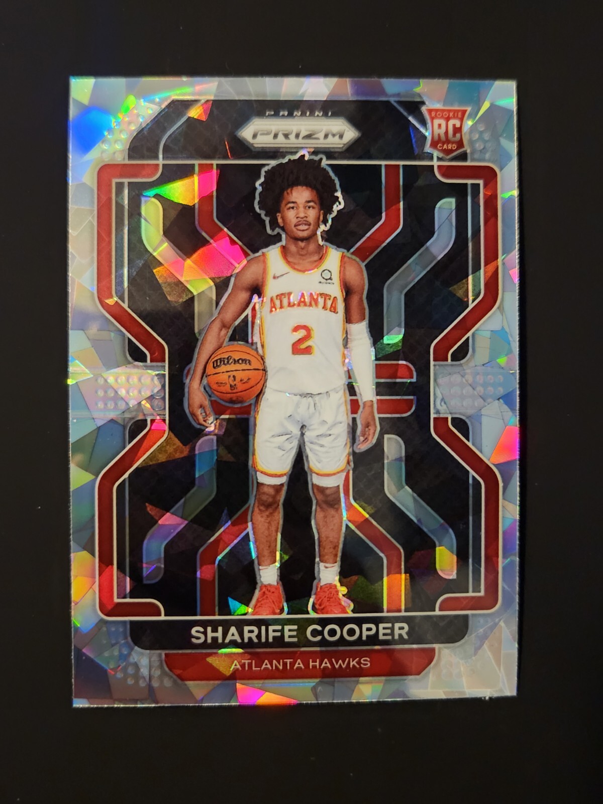 2021-22 Panini Prizm Basketball #280 Sharife Cooper SILVER Cracked ICE Rookie RC