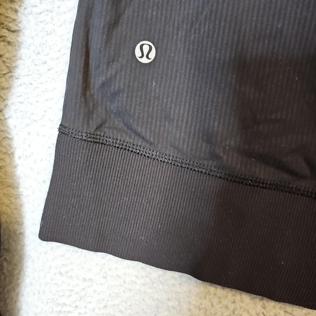 LULULEMON Solid Black Striped Dance Studio Lined … - image 5