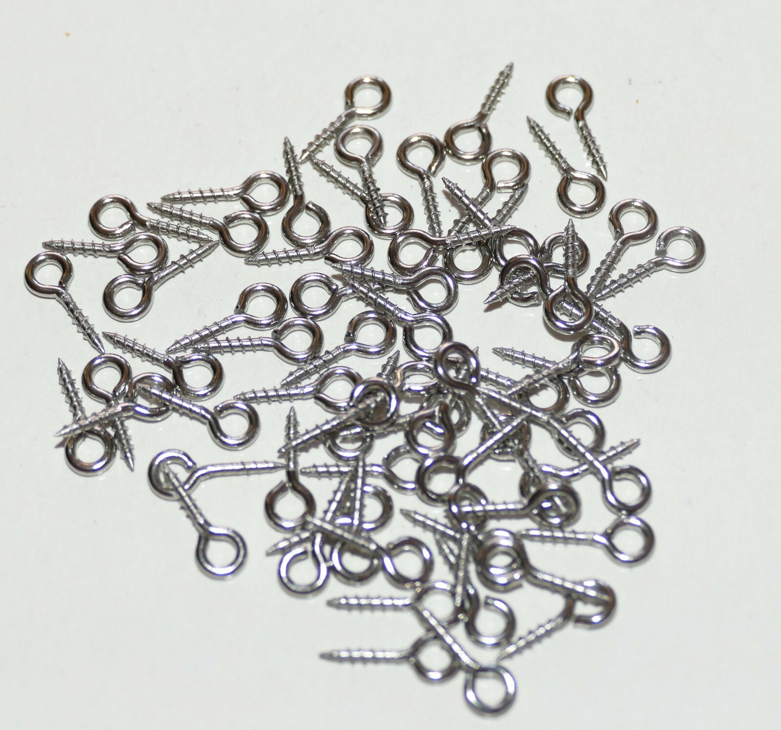 20x Stainless Steel Screw Eye Pin Bails Jewelry Half Drilled Hooks