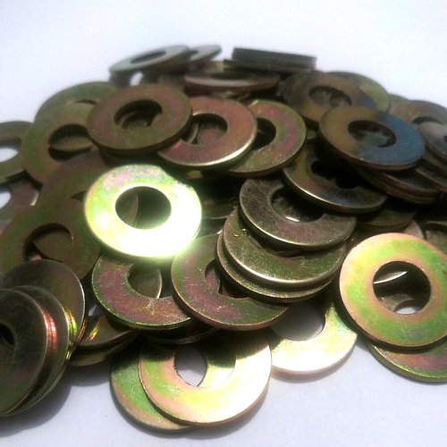 50 Rondelle Piatte Grade 8 Da 1 Pollice Con Zincatura Gialla - WARREN FASTENINGS SOUTH