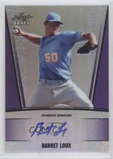 2011 Leaf Metal Draft Purple Prismatic 19/25 Barret Loux #AU-BL1 Auto 4p7