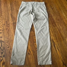 Lululemon Pants Men's 34x33 Khaki Chino Zipper Stretch Golf Commuter Casual