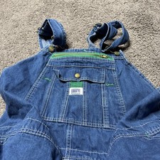Liberty Overalls Mens 46x30 Blue Denim Work Jeans Pockets Bibs