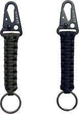 Paracord Keychain with Carabiner, Key Fob Braided Lanyard Keychain with