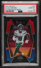 2021 Select Premier Level Red & Blue Prizm Die-Cut Elijah Moore #156 PSA 10 0yg9
