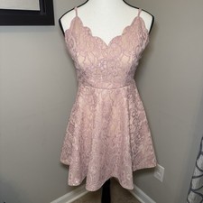 Windsor Blush Pink Lace Fit And Flare Dress Size S Sweetheart Homecoming Prom