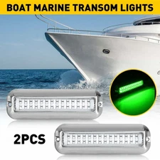 LED Underwater Boat For MARINE Transom Light 316 Stainless Steel Pontoon Green D