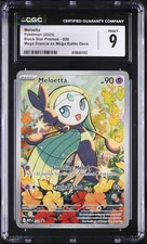 2025 Meloetta 026 Mega Diancie EX Mega Battle Deck Black Star Promos CGC 9 Mint