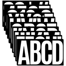20 Sheets 6 Inch Letter Number Stickers, Self Adhesive Vinyl Capital Alphabet...
