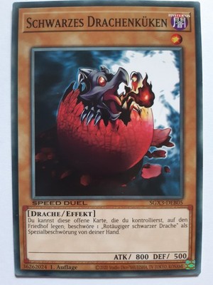 Yu-Gi-Oh! Schwarzes Drachenküken SGX3-DEB05 Common 1.Auflage
