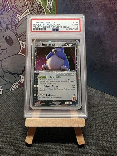 Pokemon Rocket's Snorlax ex EX Team Rocket Returns Holo Ultra Rare #104 PSA 9